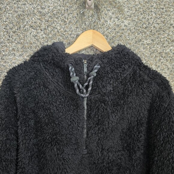Lululemon Oh‎ So Sherpa Half Zip Pullover Womens 10 Black Hooded Casual - Picture 4 of 9